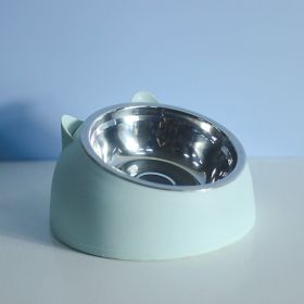 Stainless Steel CJYD198305709IR Bowl Double Bowl Cervical Protection Oblique Mouth Hot Pet Food Basin Supplies (Option: Matcha Green-200ml)